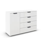 KOMMODE  in 120/81/42 cm  - Dunkelgrau/Weiß, Design, Glas/Holzwerkstoff (120/81/42cm) - Carryhome