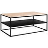COUCHTISCH in Metall 100/60/41,5 cm  - Eiche Bianco/Schwarz, Design, Holz/Metall (100/60/41,5cm) - Johann Jakob