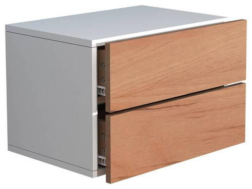 NACHTSCHRANK 45/30/32 cm - Eichefarben/Weiß, MODERN, Holzwerkstoff (45/30/32cm) - MID.YOU