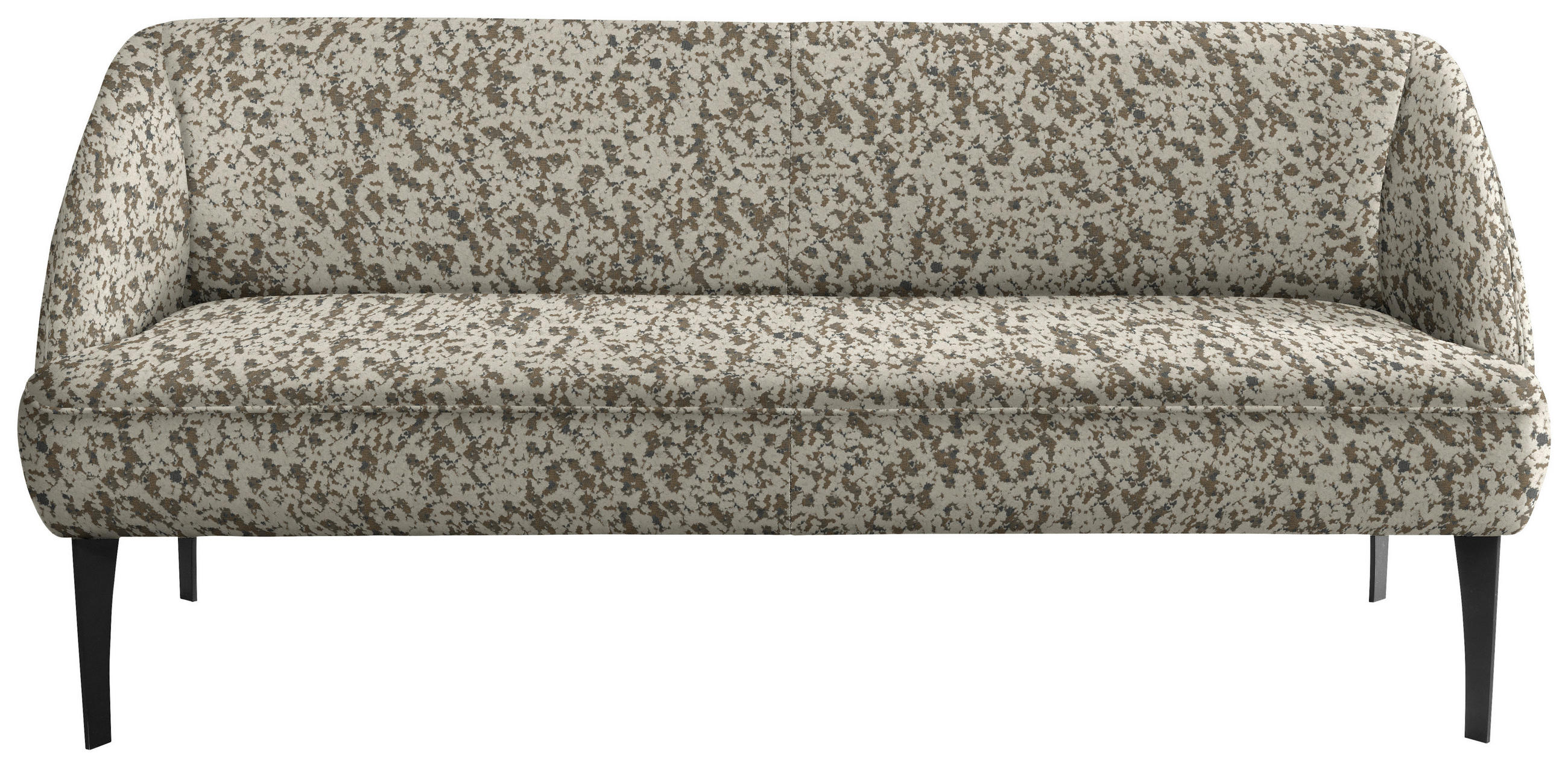 SITZBANK 197/85/72 cm Chenille Braun, Beige Metall  - Beige/Schwarz, KONVENTIONELL, Textil/Metall (197/85/72cm) - Moderano