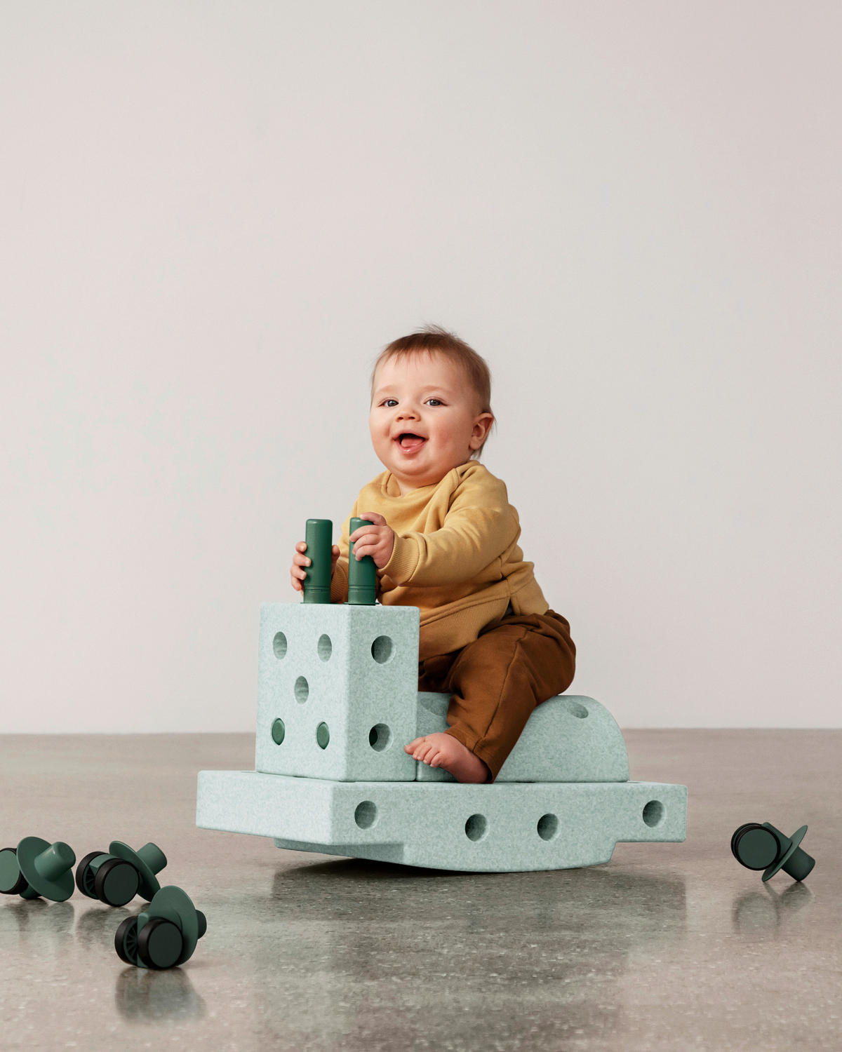 KONSTRUKCIONA IGRAČKA - mintzelena/tamnozelena, Osnovno (50/30/20cm) - MODU