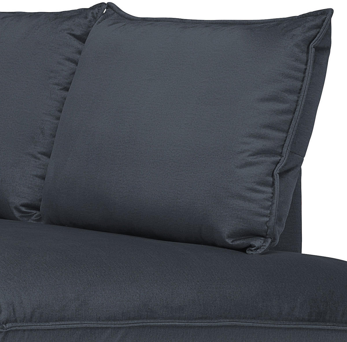 ECKSOFA in Samt Anthrazit  241/200 cm  - Anthrazit/Schwarz, Design, Textil/Metall (241/200cm) - Carryhome