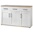 SIDEBOARD in 140/88/45 cm - Silberfarben/Lärchefarben, KONVENTIONELL, Holzwerkstoff/Kunststoff (140/88/45cm) - Xora