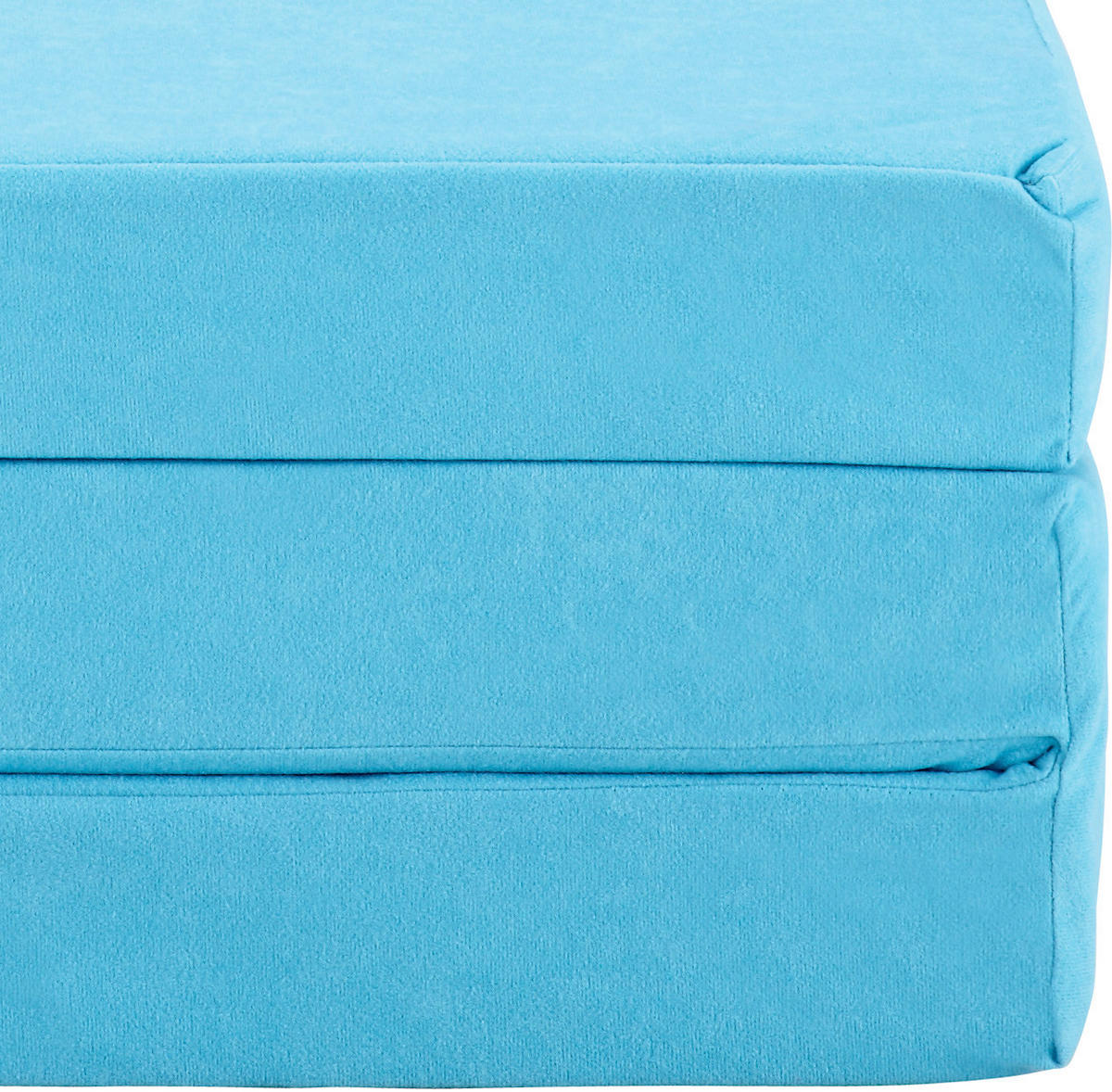 Faltmatratze Basic 189x65 cm Höhe ca.: 8 cm, H2 = mittel,  - Hellblau, KONVENTIONELL, Textil (189/65/8cm)