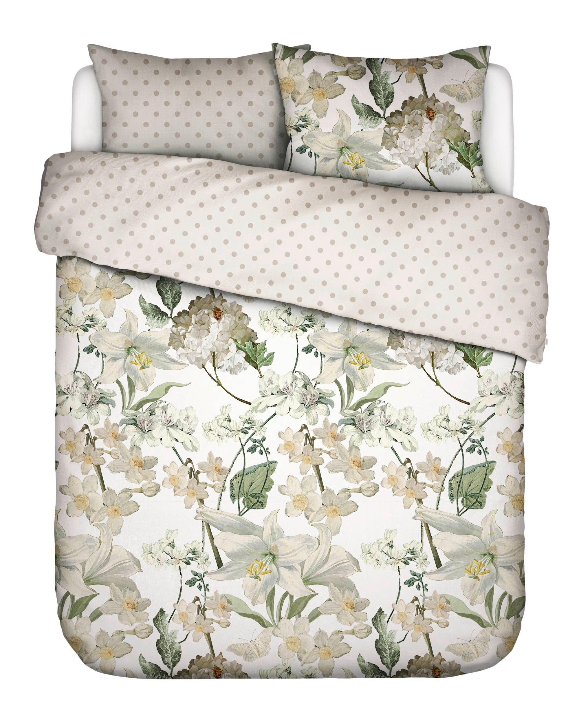 POSTELJINA ROSALEE 200/200 cm saten bela  - bela, Konvencionalno, tekstil (200/200cm) - Essenza