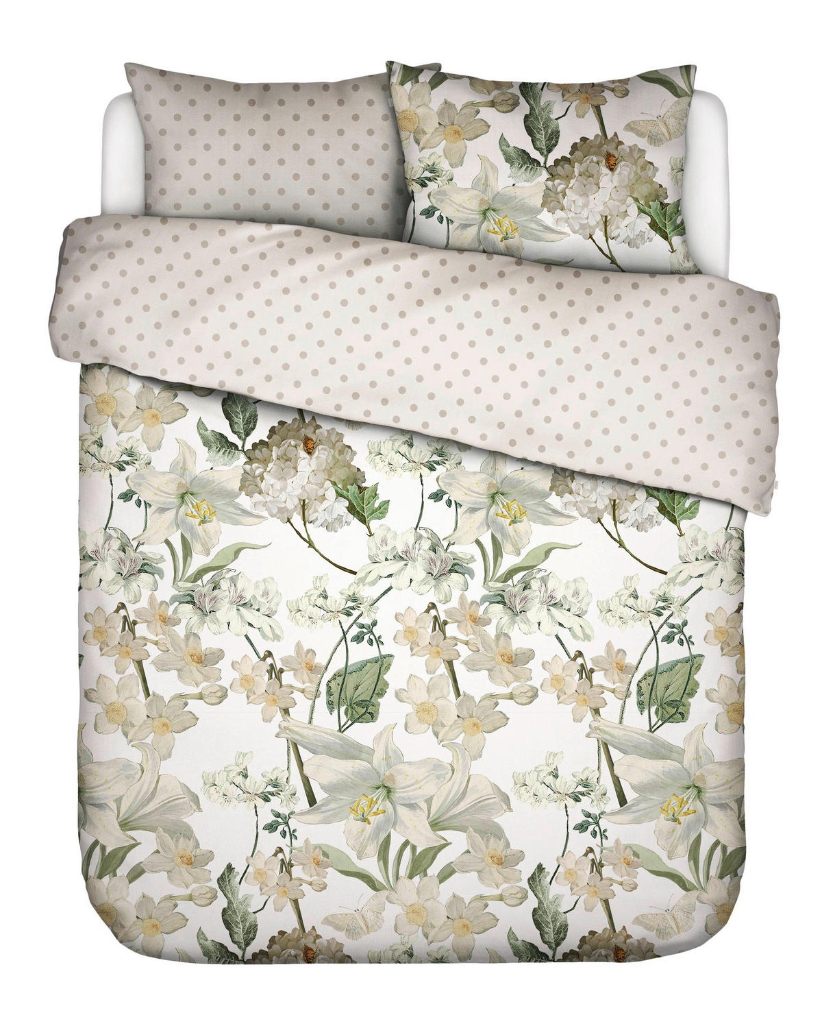 POSTELJINA ROSALEE 200/200 cm saten bela  - bela, Konvencionalno, tekstil (200/200cm) - Essenza