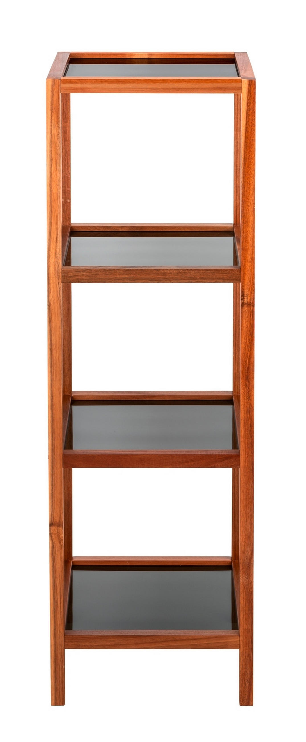 BADEZIMMERREGAL 36/112/36 cm  - Schwarz/Braun, Natur, Glas/Holz (36/112/36cm) - Wenko