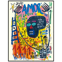 KUNSTDRUCK 60/80 cm  - Multicolor/Schwarz, Design, Holzwerkstoff (60/80cm) - Monee