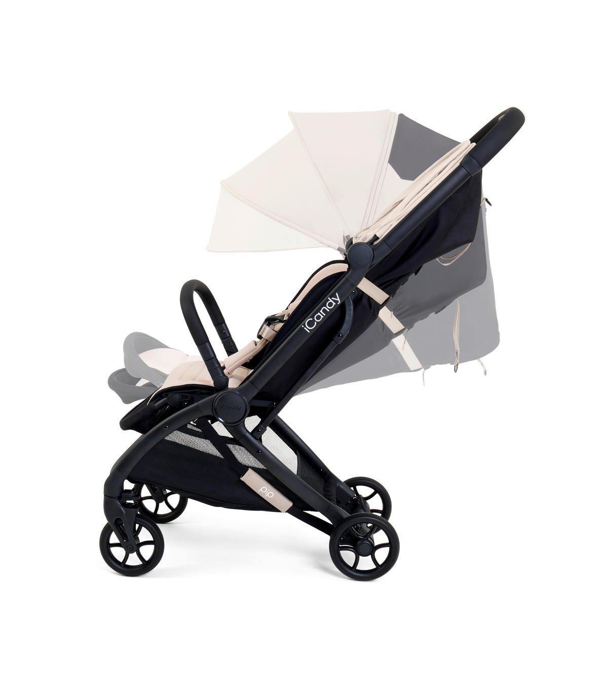KIŠOBRAN KOLICA  PIP  - boje sedefa/crna, Basics, tekstil/metal (104.5/44/67cm) - ICANDY