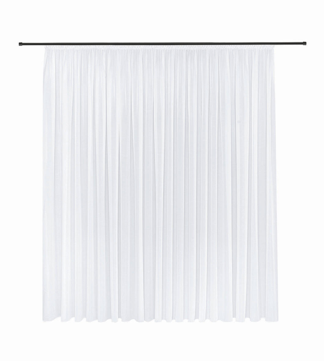FERTIGSTORE  transparent  450/245 cm   - Weiß, Basics, Textil (450/245cm)