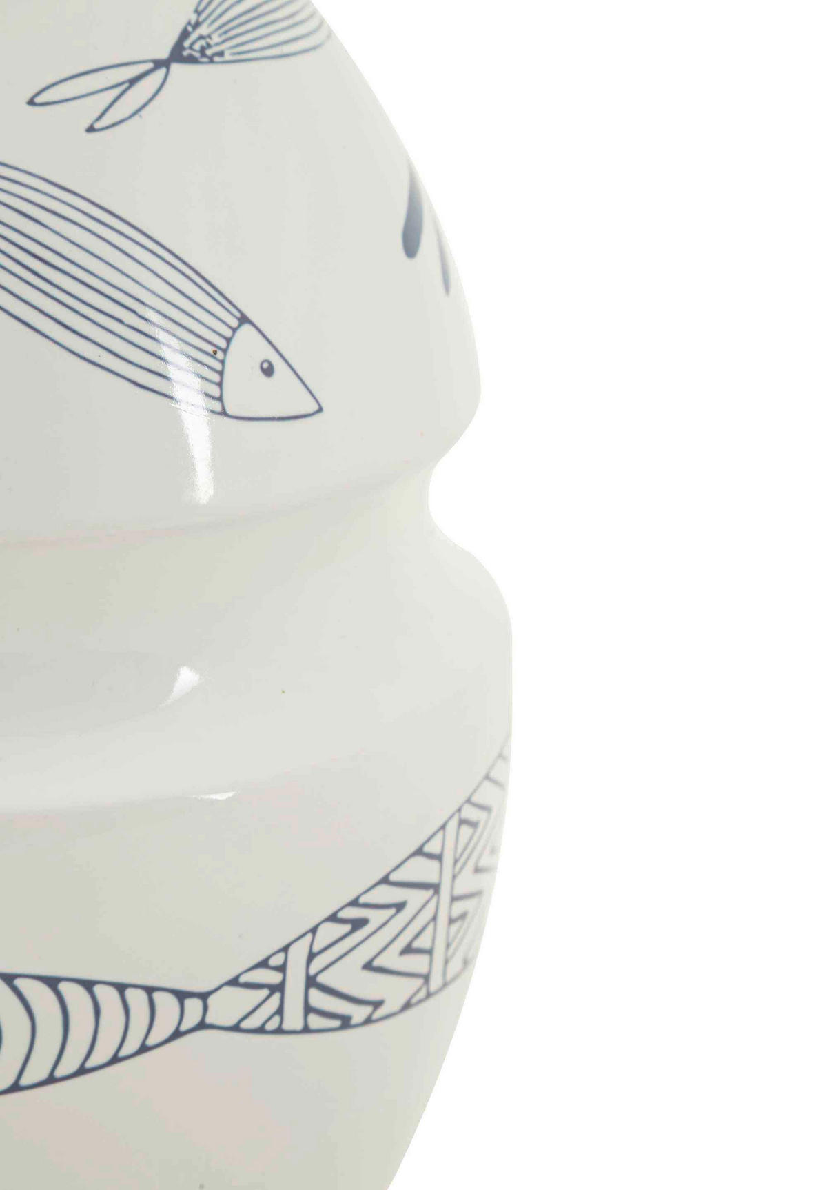 VASE  - Blau/Weiß, Basics, Keramik (15/24/15cm)