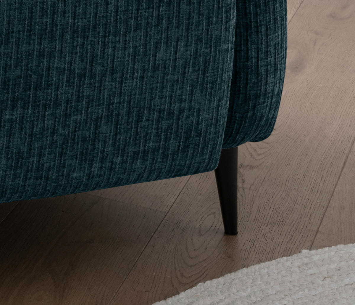 SESSEL in Velours Blau  - Blau/Schwarz, Modern, Textil/Metall (85/76/90cm) - Livetastic