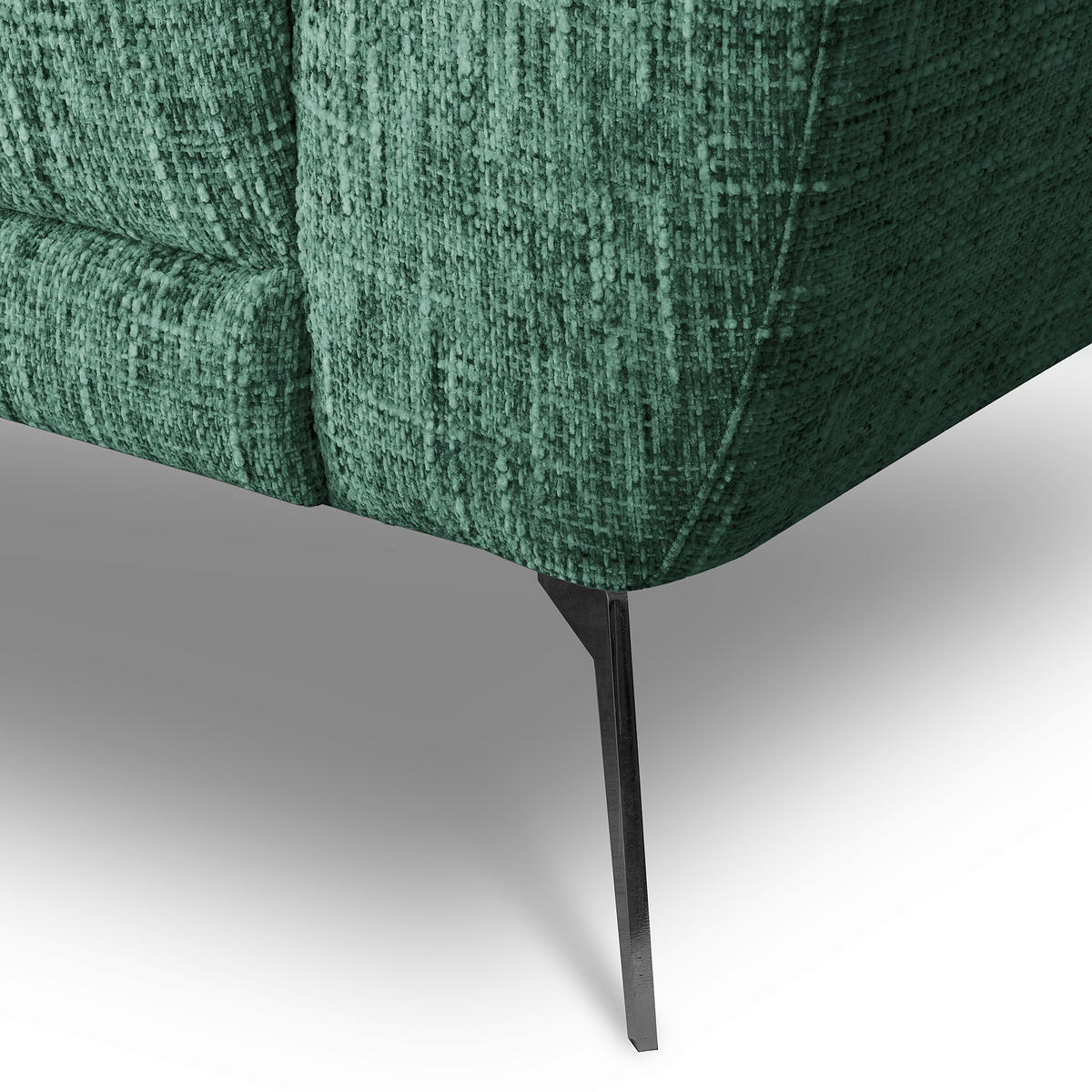 3-SITZER-SOFA Webstoff Grün  - Schwarz/Grün, Design, Textil/Metall (187/85/92cm) - Livetastic
