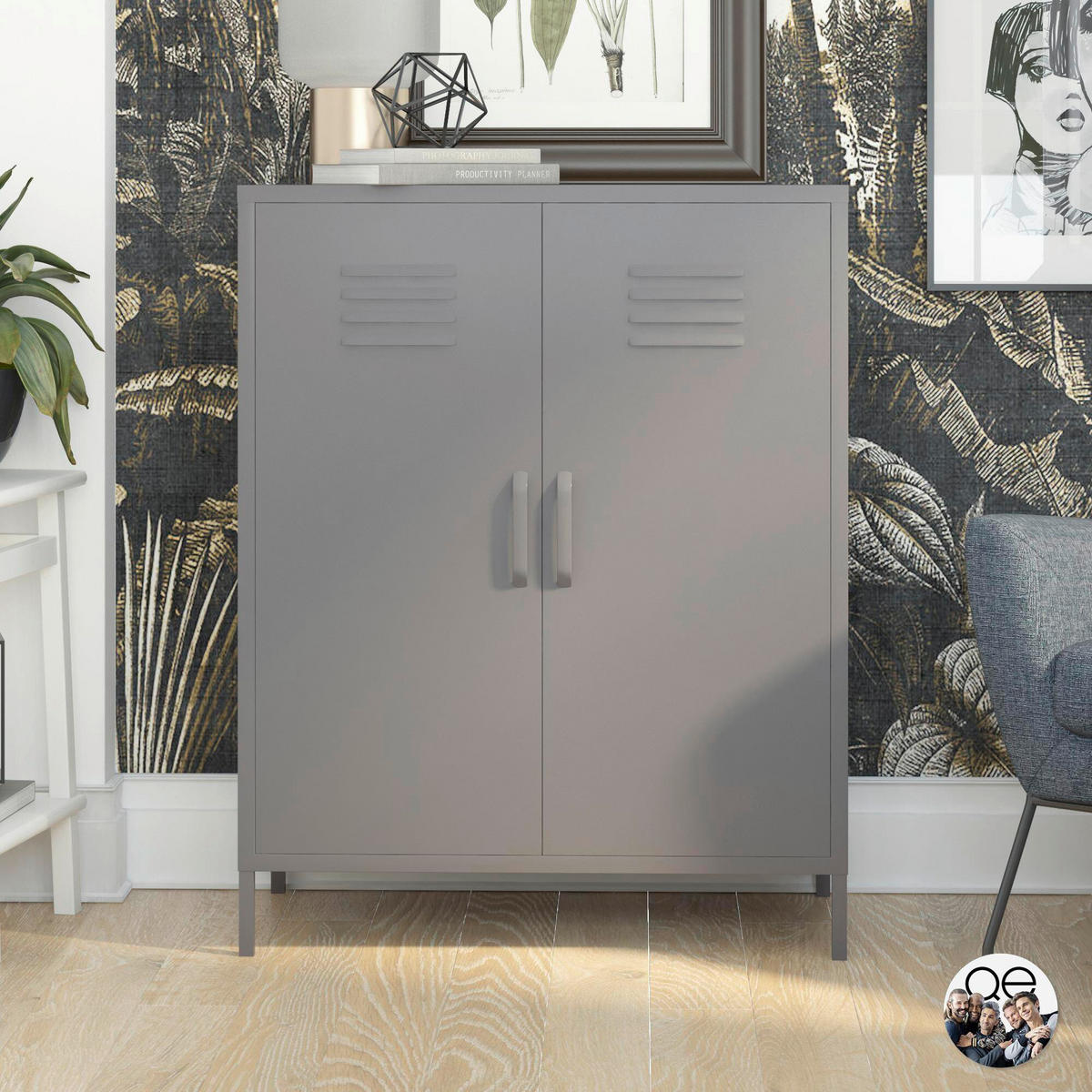 HIGHBOARD Bradford  in 79/100/39 cm  - Grau, Design, Metall (79/100/39cm) - MID.YOU