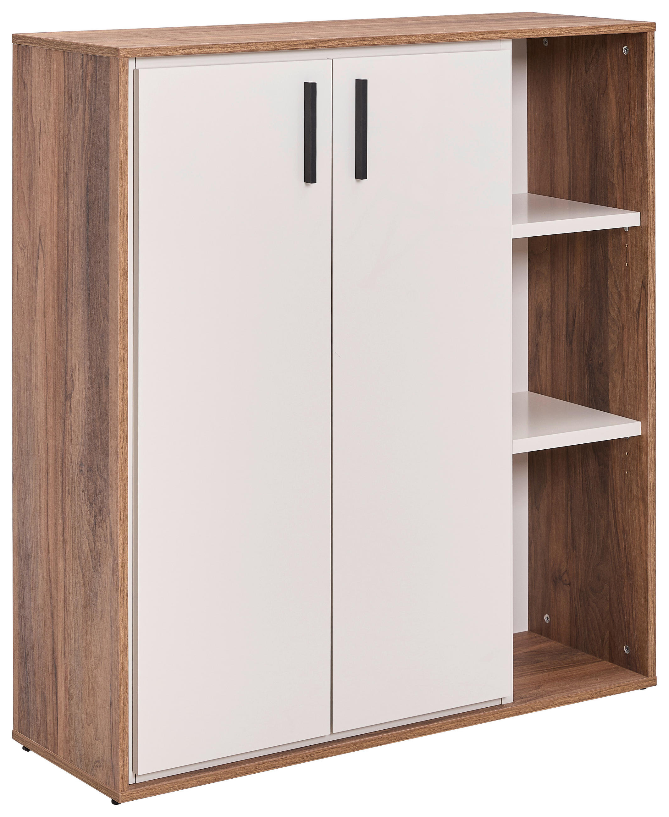 AKTENSCHRANK Nussbaumfarben, Kaschmir  - Kaschmir/Nussbaumfarben, Design, Holzwerkstoff (102,6/112,4/35,3cm) - Stylife
