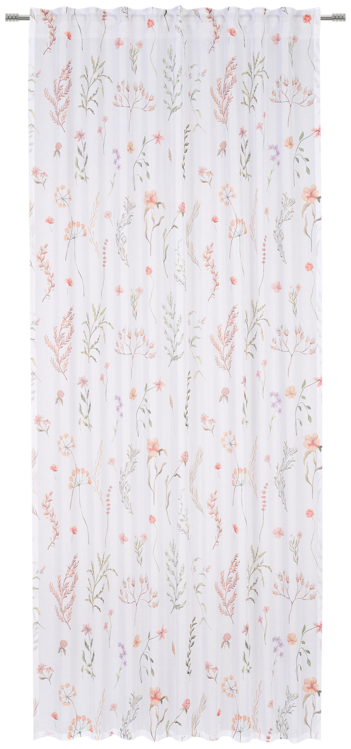 Perdea Confecționată semitransparent  - alb, Konventionell, textil (140/245cm) - Esposa