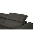 ECKSOFA in Chenille Graubraun 205/280 cm - Graubraun/Schwarz, Design, Textil/Metall (205/280cm) - Xora