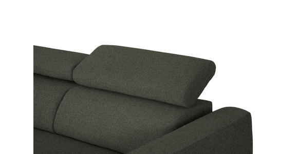 ECKSOFA in Chenille Graubraun 205/280 cm - Graubraun/Schwarz, Design, Textil/Metall (205/280cm) - Xora