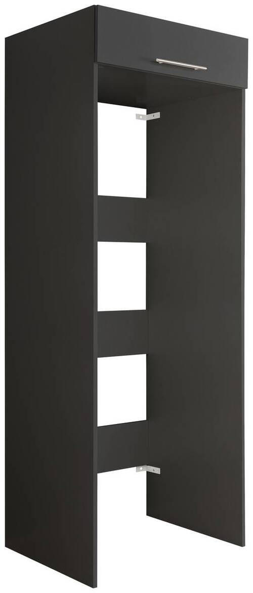 WASCHMASCHINENSCHRANK 67,5/200/67,5 cm  in Anthrazit  - Anthrazit/Silberfarben, Design, Holzwerkstoff/Metall (67,5/200/67,5cm)