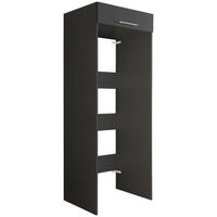 WASCHMASCHINENSCHRANK 67,5/200/67,5 cm  in Anthrazit  - Anthrazit/Silberfarben, Design, Holzwerkstoff/Metall (67,5/200/67,5cm)