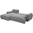 ECKSOFA  in Webstoff Dunkelgrau  175/265 cm  - Dunkelgrau/Schwarz, MODERN, Kunststoff/Textil (175/265cm) - Carryhome