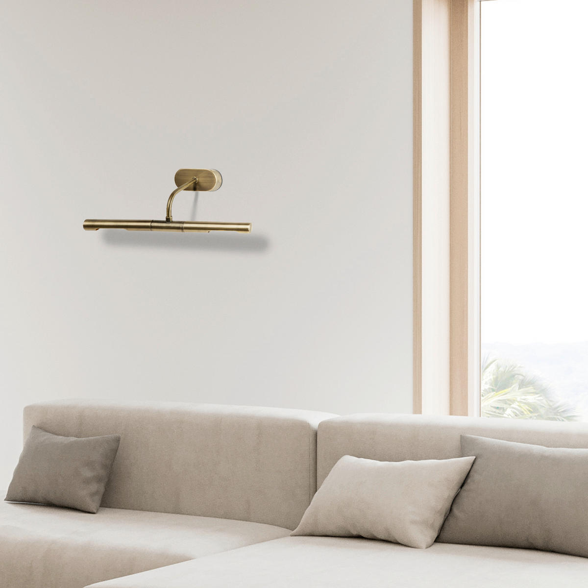 LED-BILDERLEUCHTE Valencia 35/10/5 cm  - Messingfarben, Design, Metall (35/10/5cm)