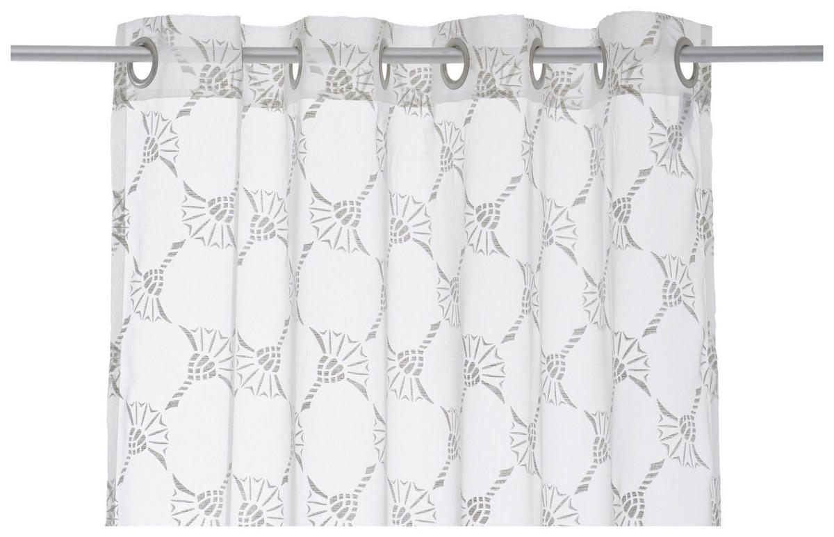 ZÁVES S OČKAMI, priehľadné, 140/250 cm - prírodná farba, Design, textil (140/250cm) - Joop!
