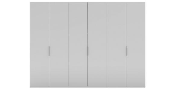 DREHTÜRENSCHRANK 300/223/62 cm 6-türig Grau, Weiß - Alufarben/Weiß, KONVENTIONELL, Holzwerkstoff/Metall (300/223/62cm) - Novel