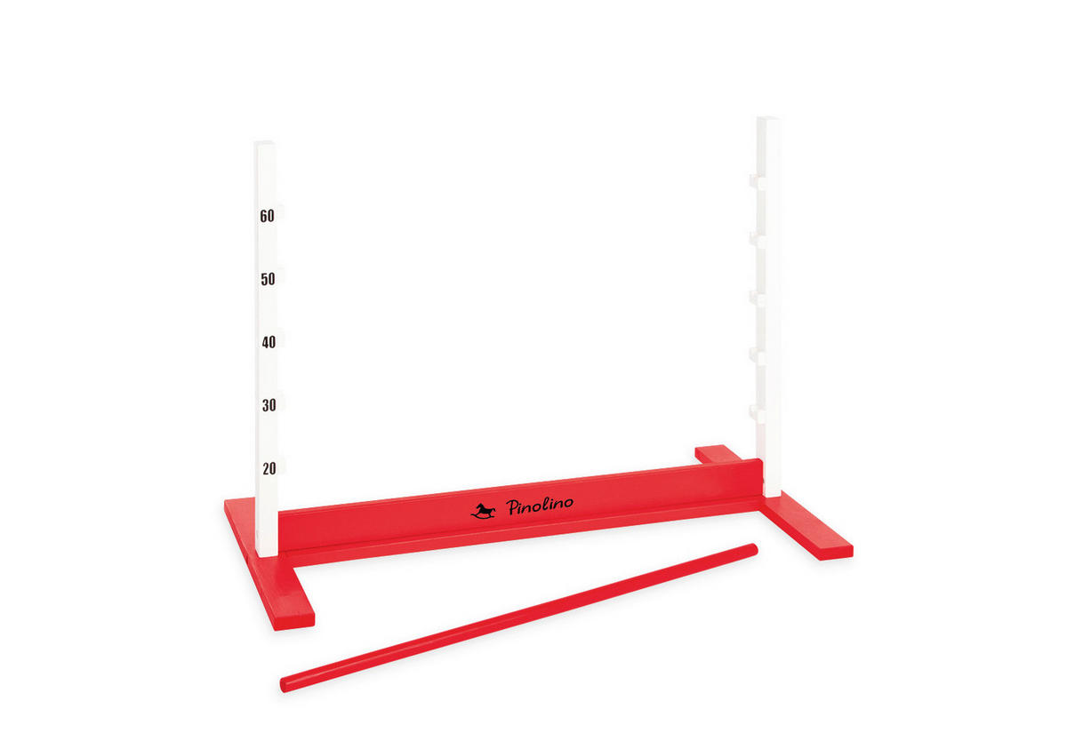 HINDERNISPARCOUR HOPPE Rot  - Rot, Basics, Holz (92/67/50cm) - Pinolino