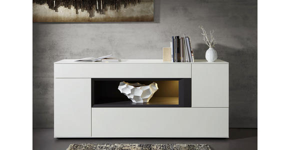 SIDEBOARD 210/93/47 cm - Anthrazit/Weiß, Design, Holz/Holzwerkstoff (210/93/47cm) - Dieter Knoll
