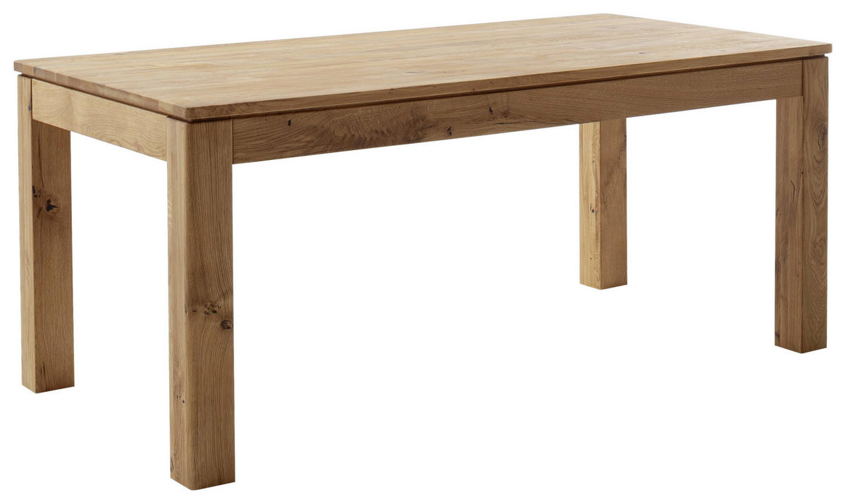 ESSTISCH in Holz 160/90/77 cm  - Wildeiche, Natur, Holz (160/90/77cm) - Linea Natura