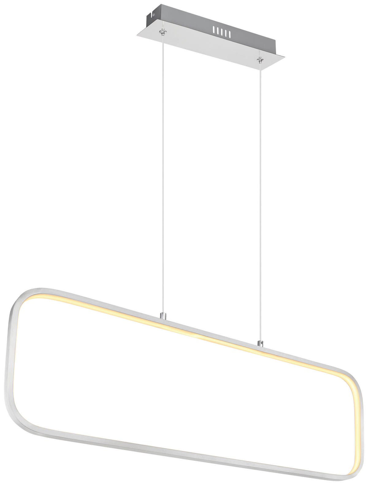 HÄNGELEUCHTE 80/10/120 cm    - Opal/Nickelfarben, Basics, Kunststoff/Metall (80/10/120cm) - Globo