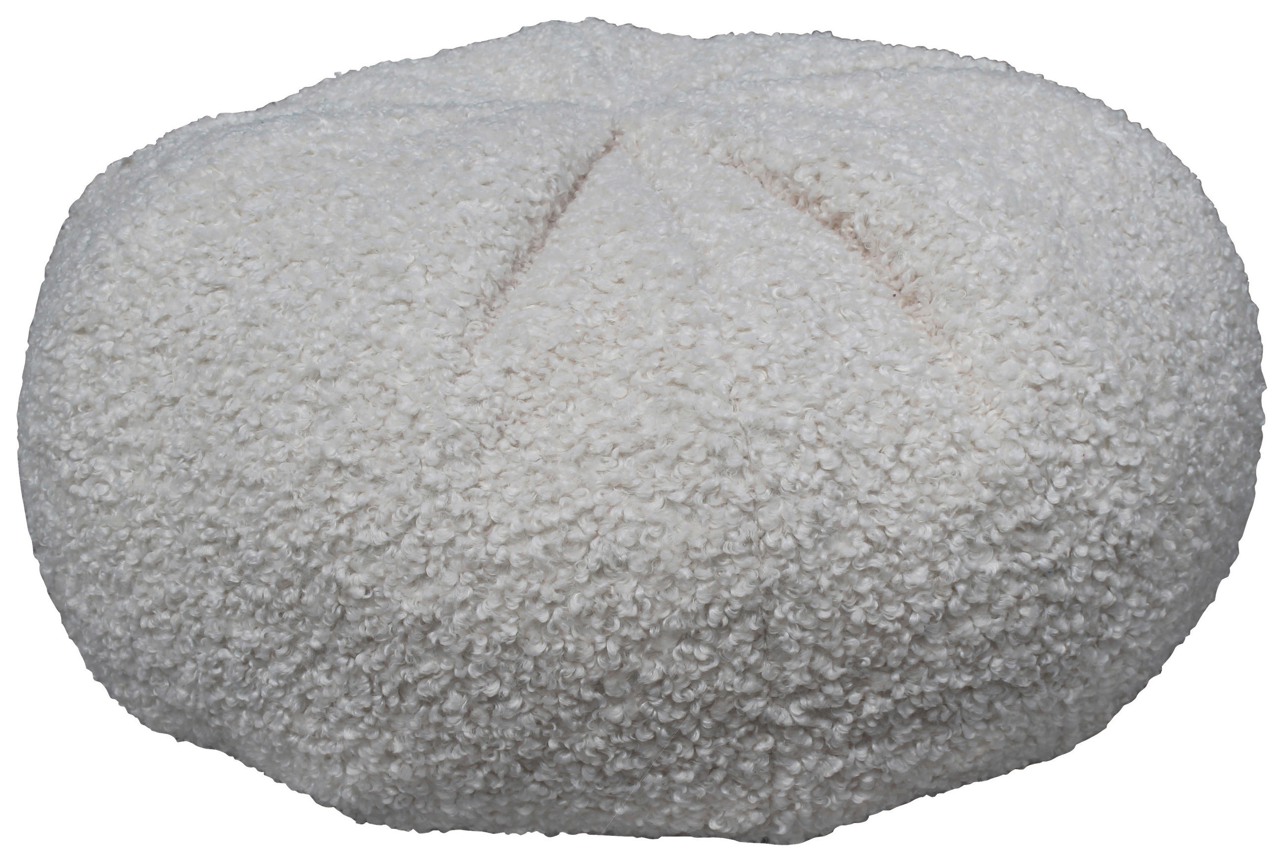 POUF Bouclé 60/30/60 cm  - Naturfarben, Design, Textil (60/30/60cm) - Carryhome