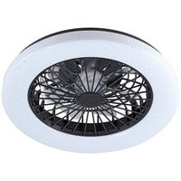 Deckenleuchte mit Ventilator 48,5/14 cm  - Transparent/Schwarz, Trend, Kunststoff (48,5/14cm) - Mican