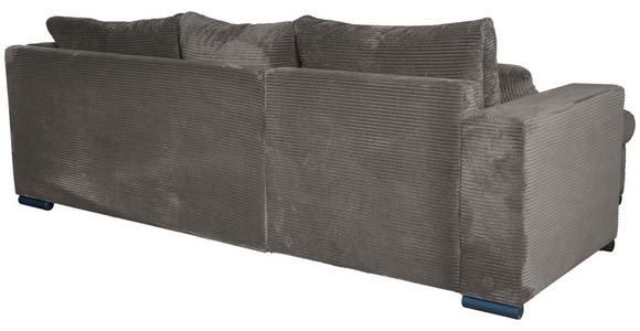 ECKSOFA  in Cord Mokka  - Schwarz/Mokka, KONVENTIONELL, Textil/Metall (168/258cm) - Carryhome