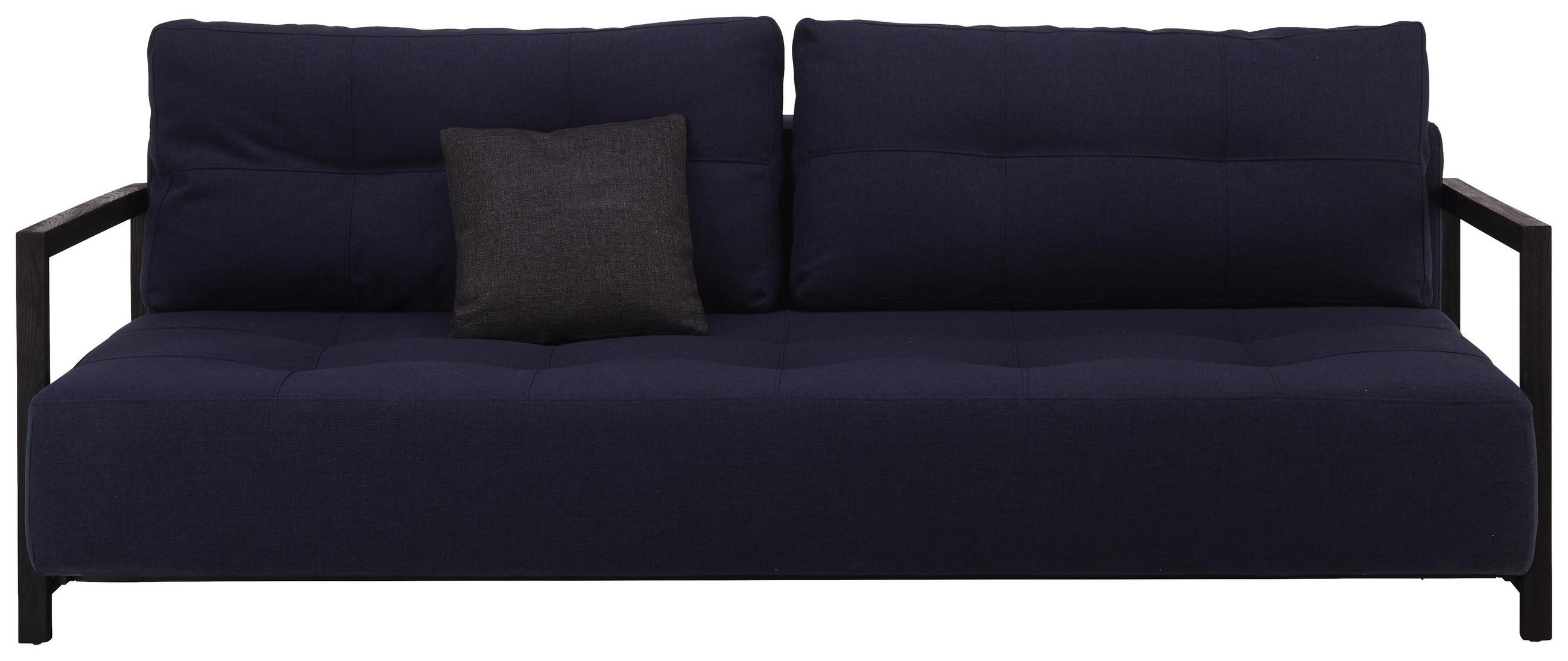 Schlafsofa in Holz, Textil Blau
