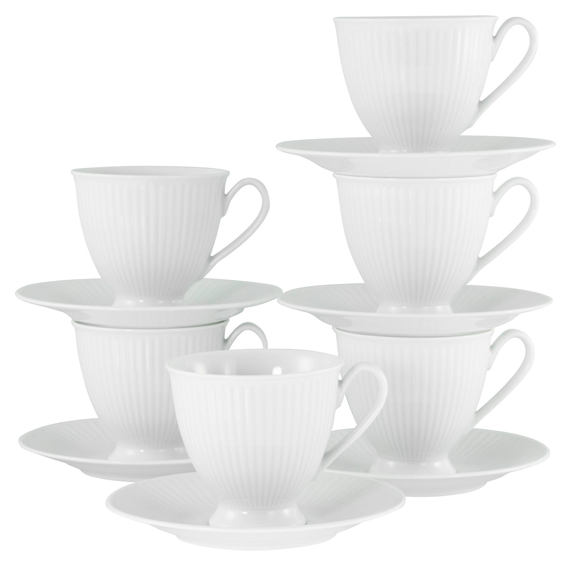 KAFFEESERVICE Weiß Valencia 12-teilig  - Weiß, Design, Keramik - Creatable