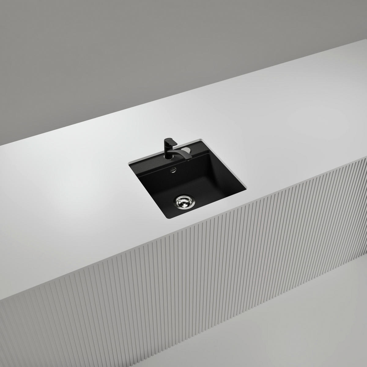 SPÜLE NEMN100SUGON  - Graphitfarben, Basics, Stein (49/29/51cm) - Schock