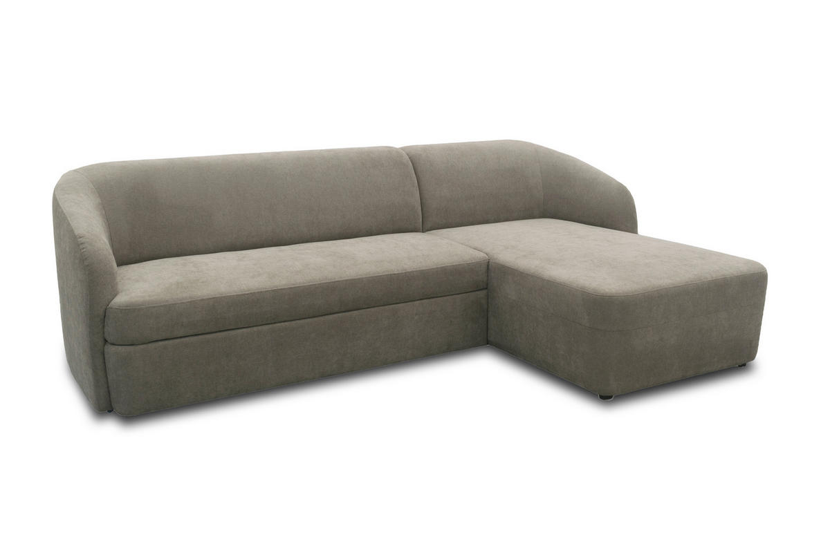 ECKSOFA 100 033 Taupe Webstoff Rücken echt  - Taupe/Schwarz, MODERN, Kunststoff/Textil (230/148cm) - Livetastic