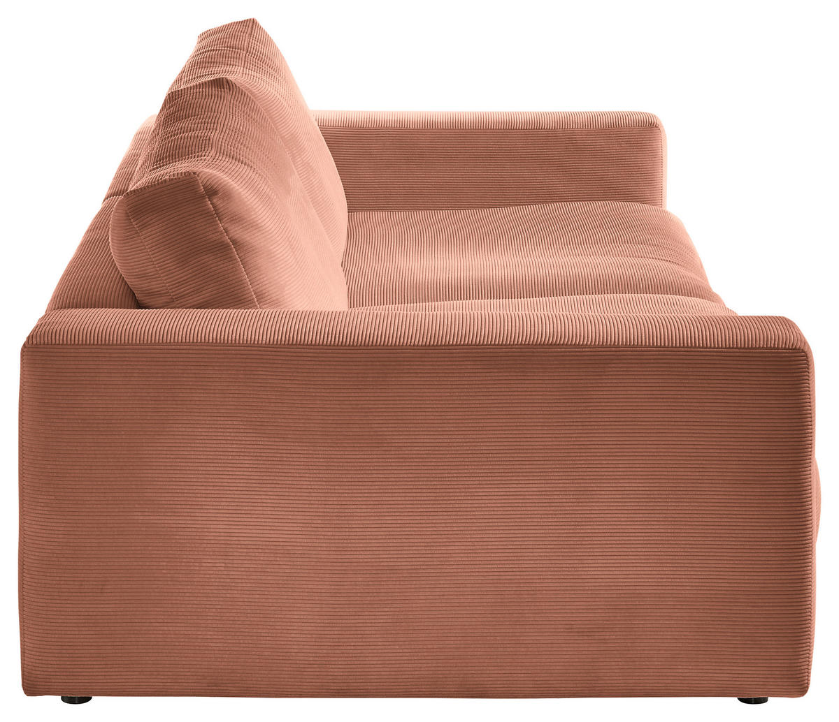 3-SITZER-SOFA in Cord Rostfarben  - Rostfarben/Schwarz, Design, Kunststoff/Textil (290/86/127cm) - Lomoco
