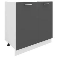 BÄNKSKÅP FÖR DISKHO 80/82/46 cm  i antracit, vit  - vit/aluminiumfärg, Klassisk, metall/trämaterial (80/82/46cm) - MID.YOU