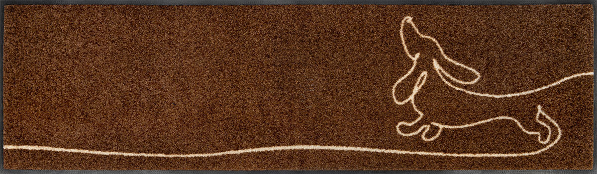 LÄUFER 35/120 cm Daydreamer Braun  - Braun, Trend, Kunststoff/Textil (35/120cm) - wash+dry