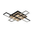 LED-DECKENLEUCHTE 73,5/66,5/7,5 cm   - Eichefarben/Schwarz, Natur, Holzwerkstoff/Kunststoff (73,5/66,5/7,5cm) - Novel
