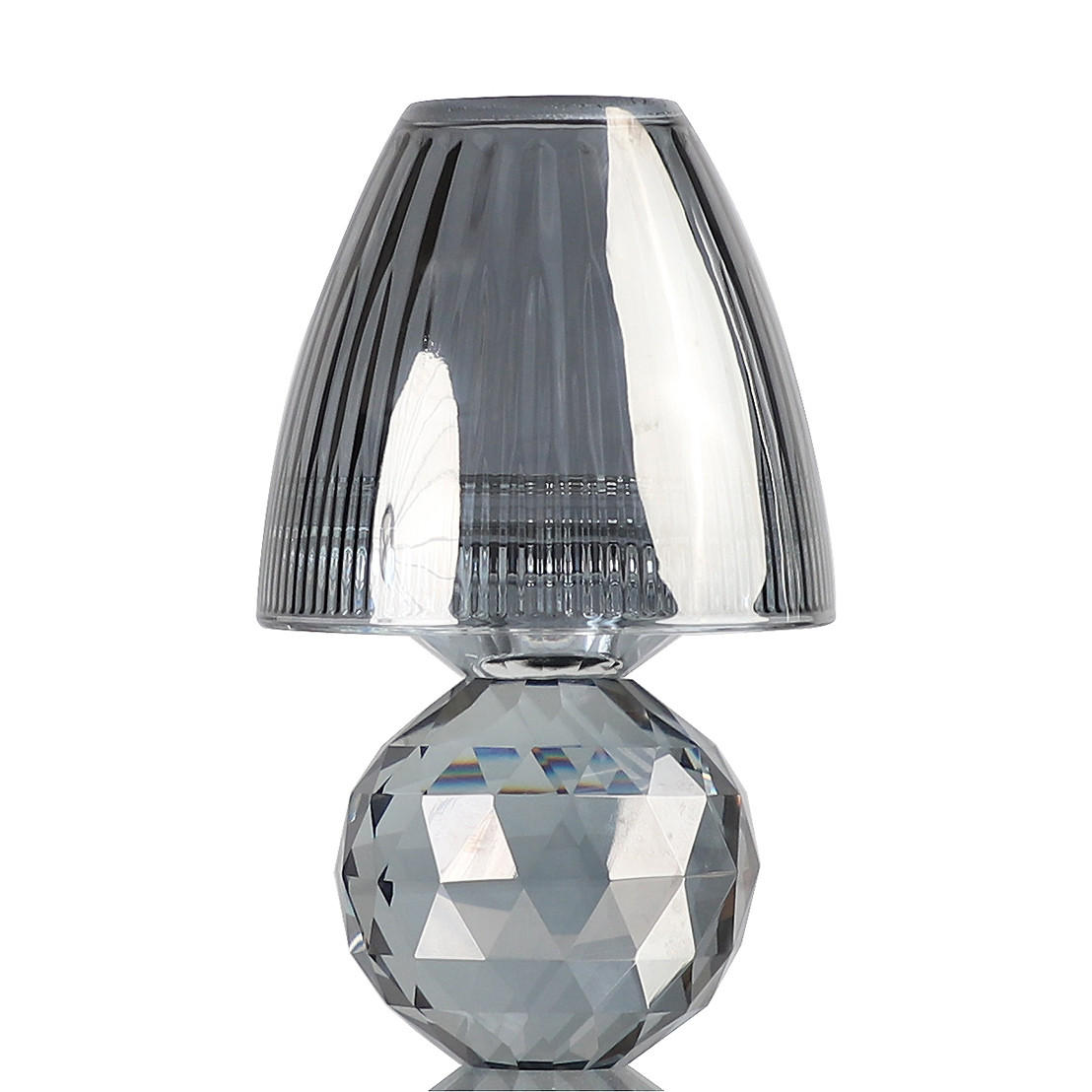 KERZENHALTER - Grau, Basics, Glas (11/11/18,5cm)