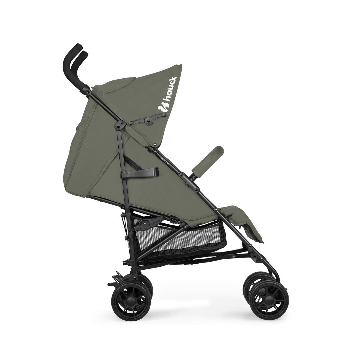 BUGGY Fold N Care  - Olivgrün, Basics (87/47/107cm) - Hauck