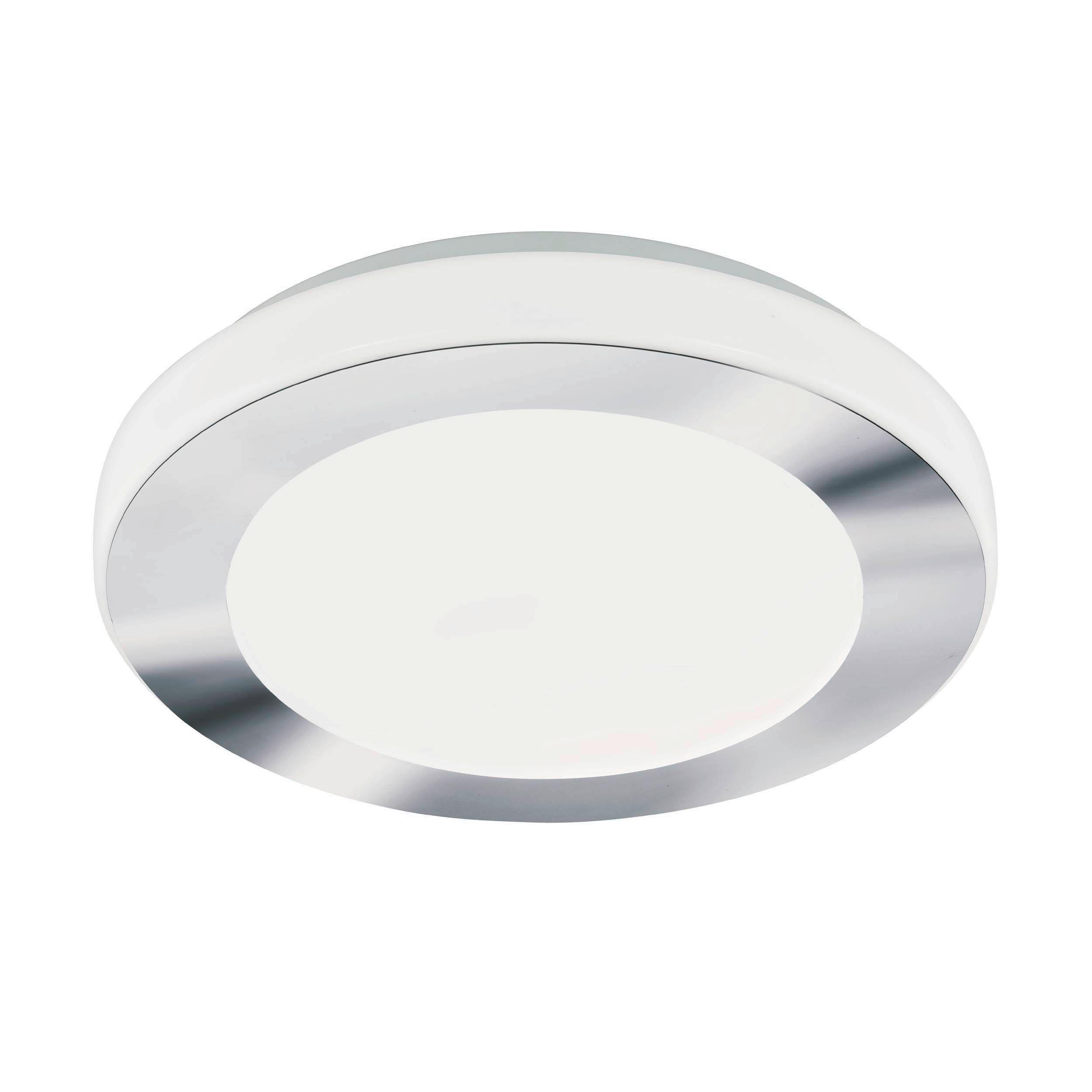 BADEZIMMER-DECKENLEUCHTE 30/10 cm   - Chromfarben/Weiß, Basics, Kunststoff/Metall (30/10cm) - Celina