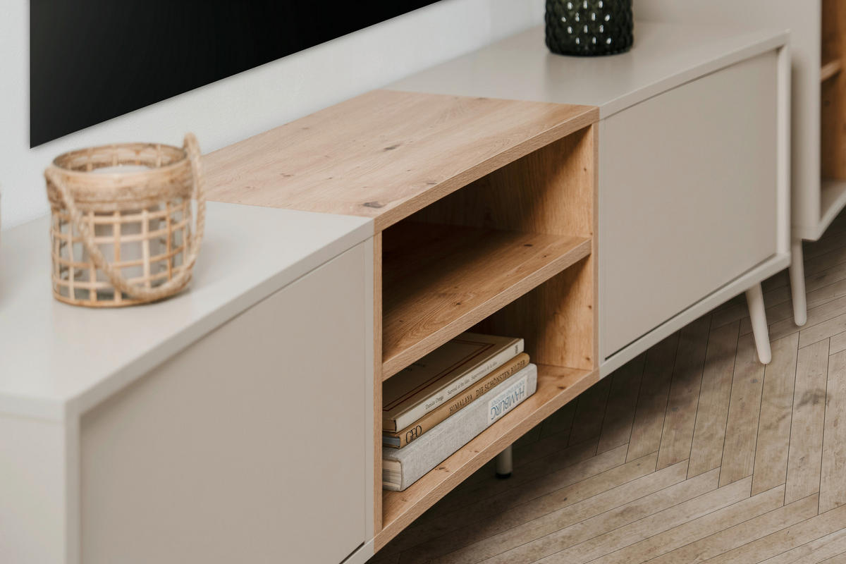 LOWBOARD  175/50/37,5 cm  stehend  - Sandfarben/Eiche Artisan, Design, Holzwerkstoff/Kunststoff (175/50/37,5cm) - MID.YOU