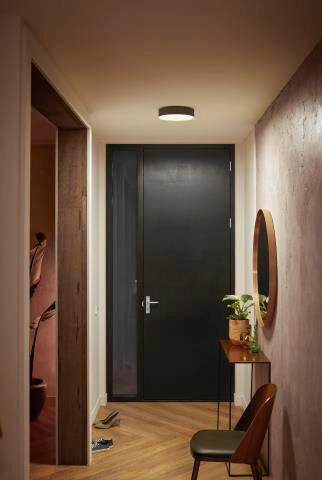 LED-DECKENLEUCHTE White Ambiance Enrave S 26,1/6,6 cm   - Schwarz, Design, Metall (26,1/6,6cm) - Philips HUE