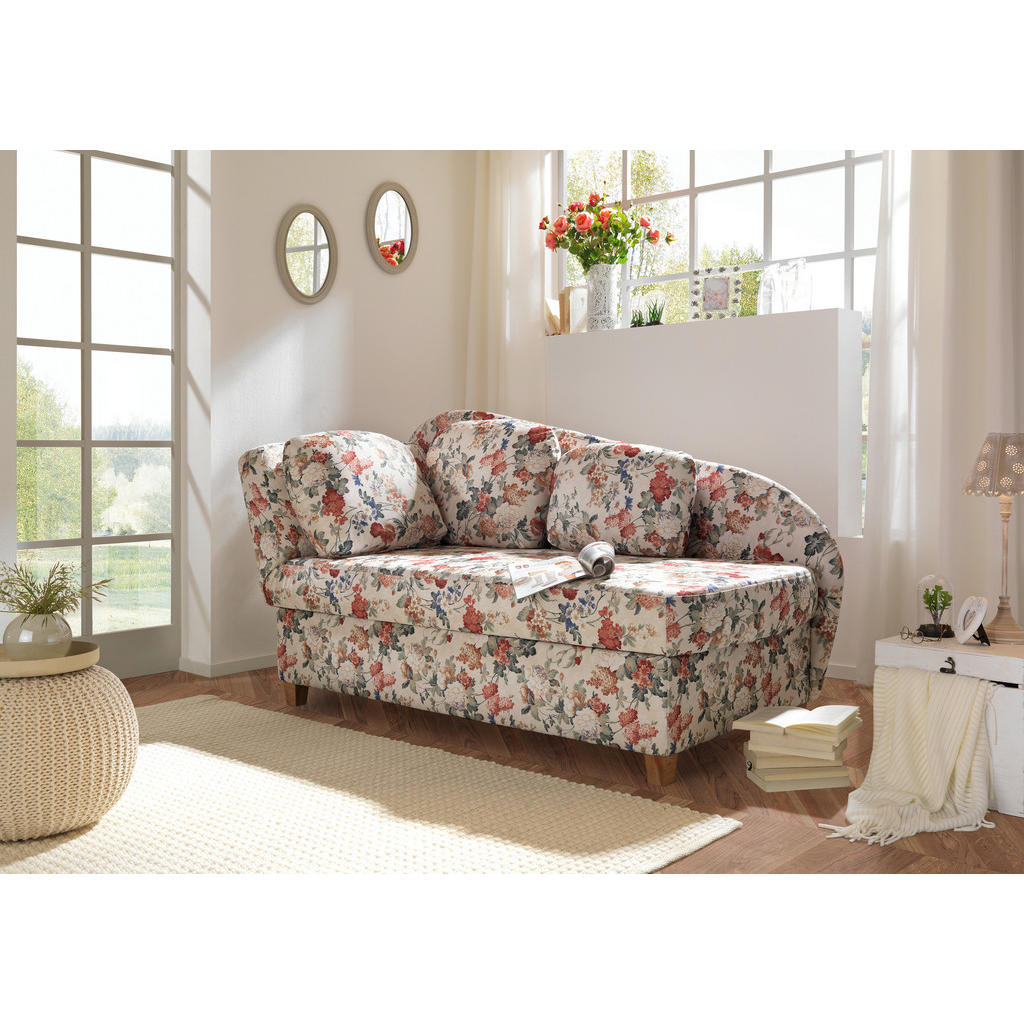 Thumbnail - Livetastic Liege, Creme, Textil, Buche, 2-Sitzer, Füllung: Vlies, 85x97x180 cm, Made in EU, Liegefunktion, Armteil links...