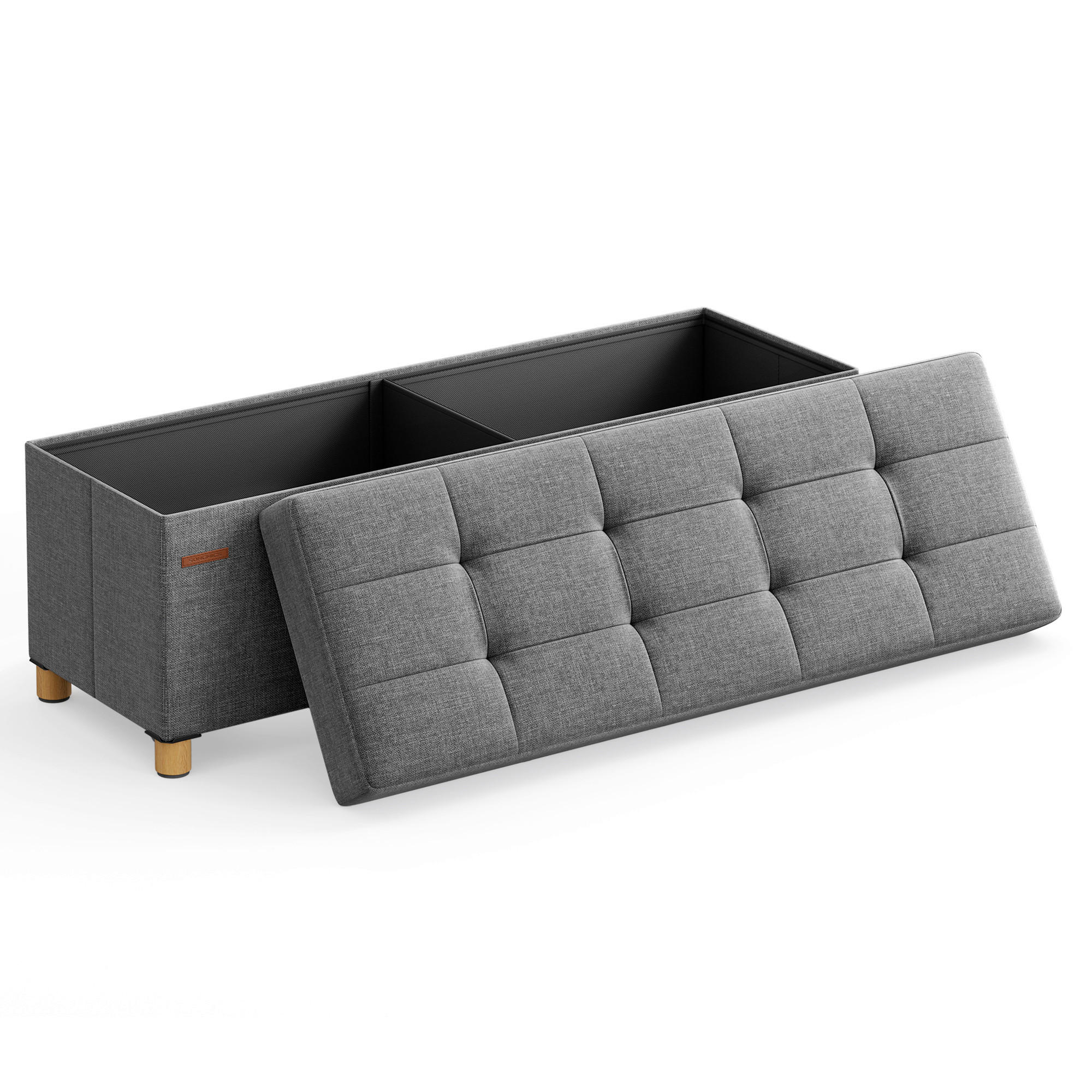 SITZBOX  - Naturfarben/Grau, Basics, Holz/Textil (110/40/38cm)